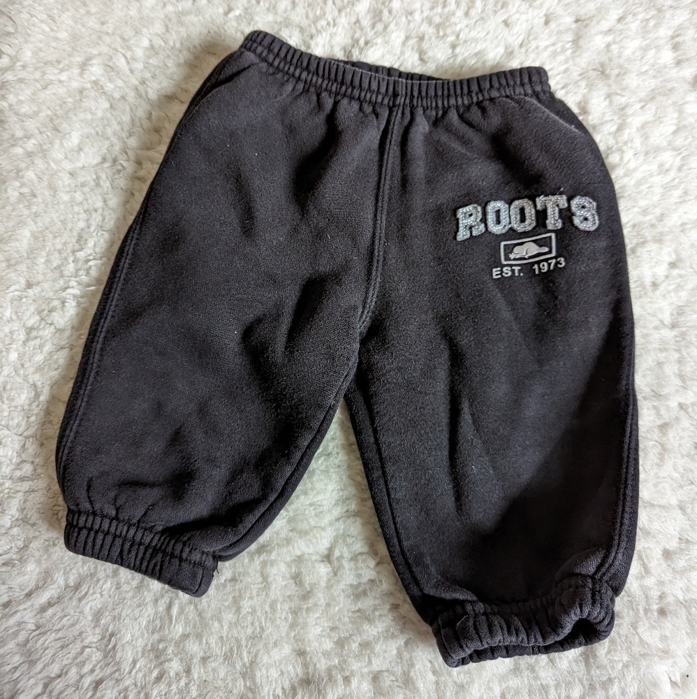 BABY ROOTS sweatpants black s 3-6 months